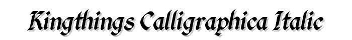 Kingthings Calligraphica Italic police